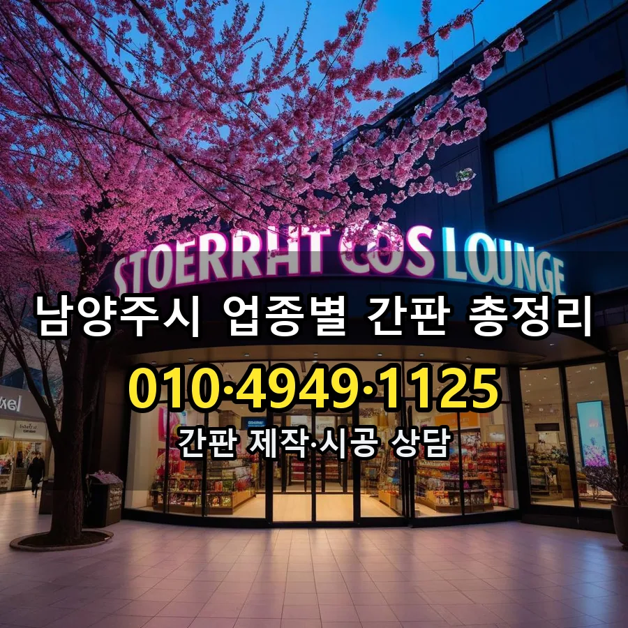 업종별 간판 총정리 시공 사진